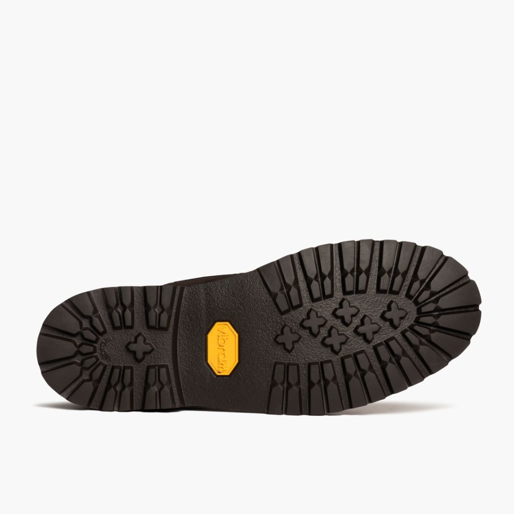 High-Traction Rubber Outsole & Lug Tread Pattern on Explorer Rocky Road Leather Boots
