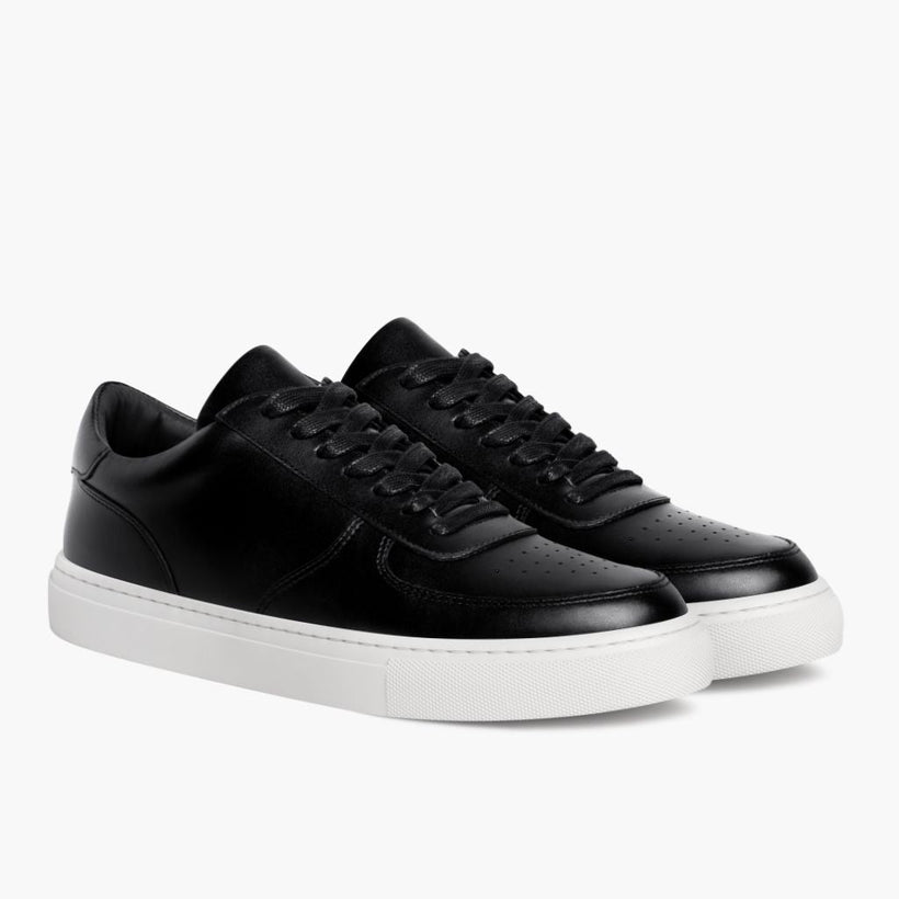 Women's Court Black Leather Sneakers