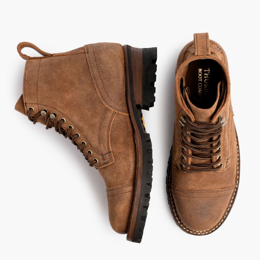 Challenger Badland Leather Boots - Reinforced Heel Counter & Precision Double-Row Stitching Detail