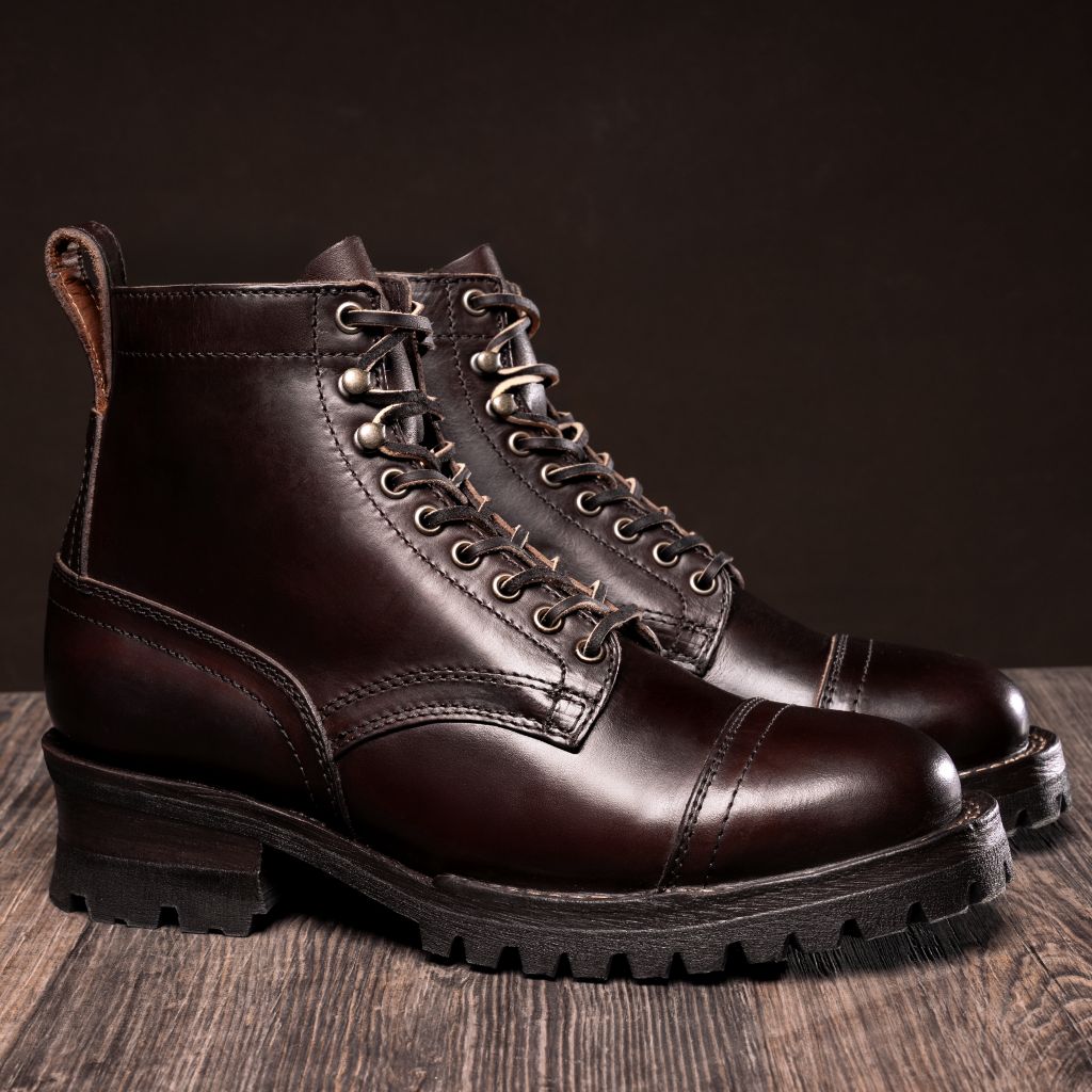 Challenger Brown CXL Leather Boots in Brown Full-Grain Leather - Lateral Side Profile View | Buy Online