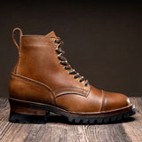 Classic Full-Grain leather Boots - Goodyear Welt Construction & Front Toe Box Detail