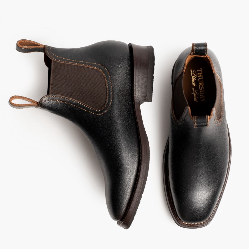 Journeyman Cacao Leather Boots - Reinforced Heel Counter & Precision Double-Row Stitching Detail
