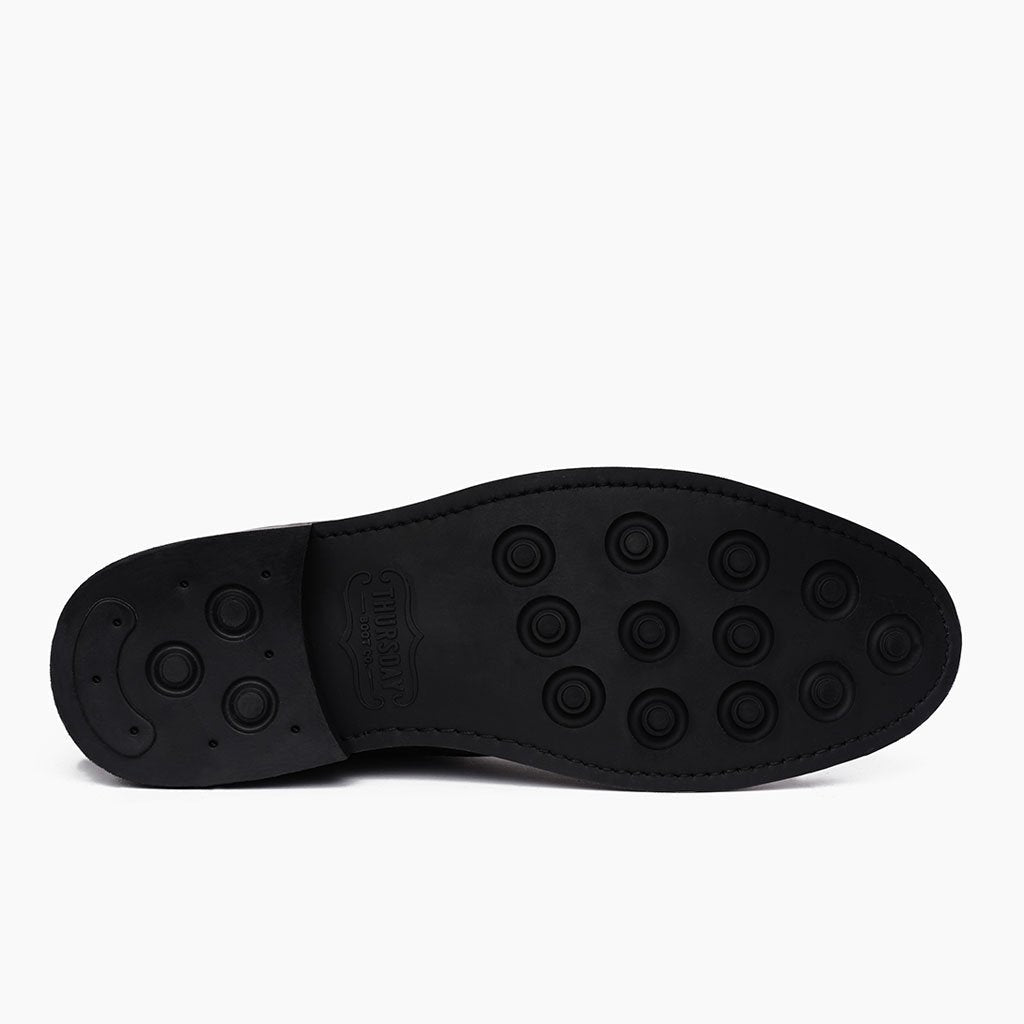 High-Traction Rubber Outsole & Lug Tread Pattern on President Whiskey Leather Boots For Men