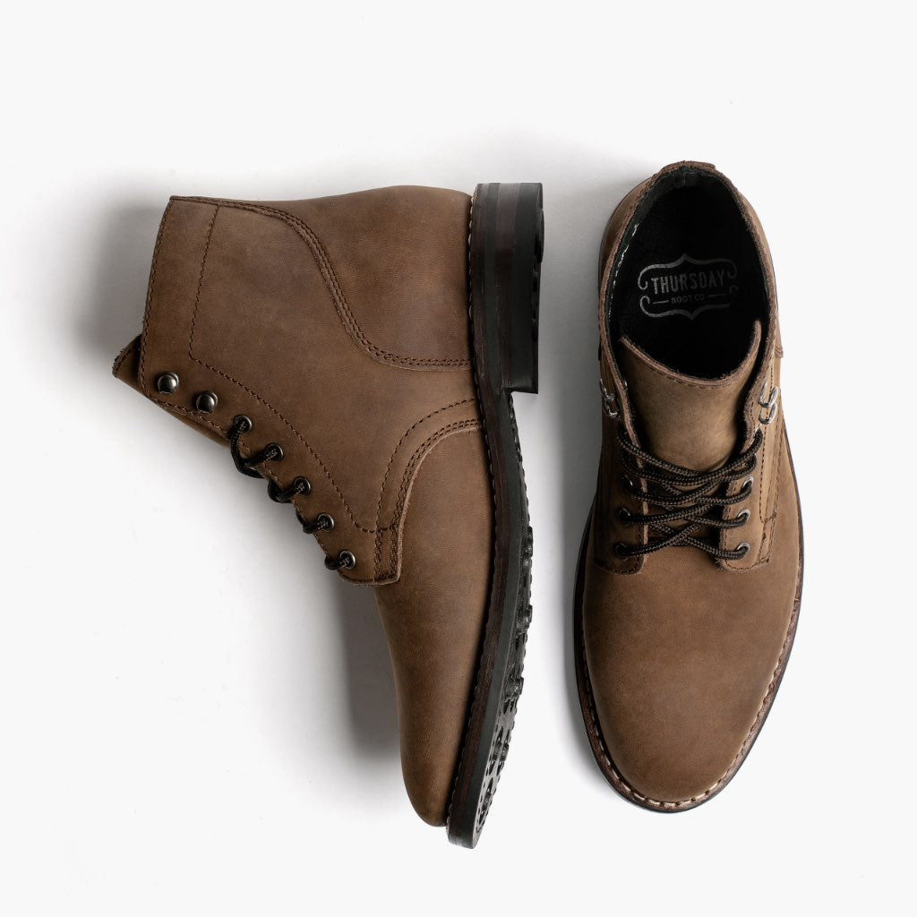 President Saddlewood Leather Boots For Men - Reinforced Heel Counter & Precision Double-Row Stitching Detail