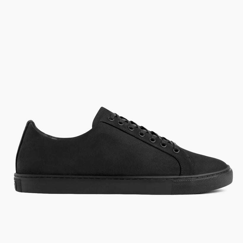 Premier Low Top Black Matte Leather Sneakers
