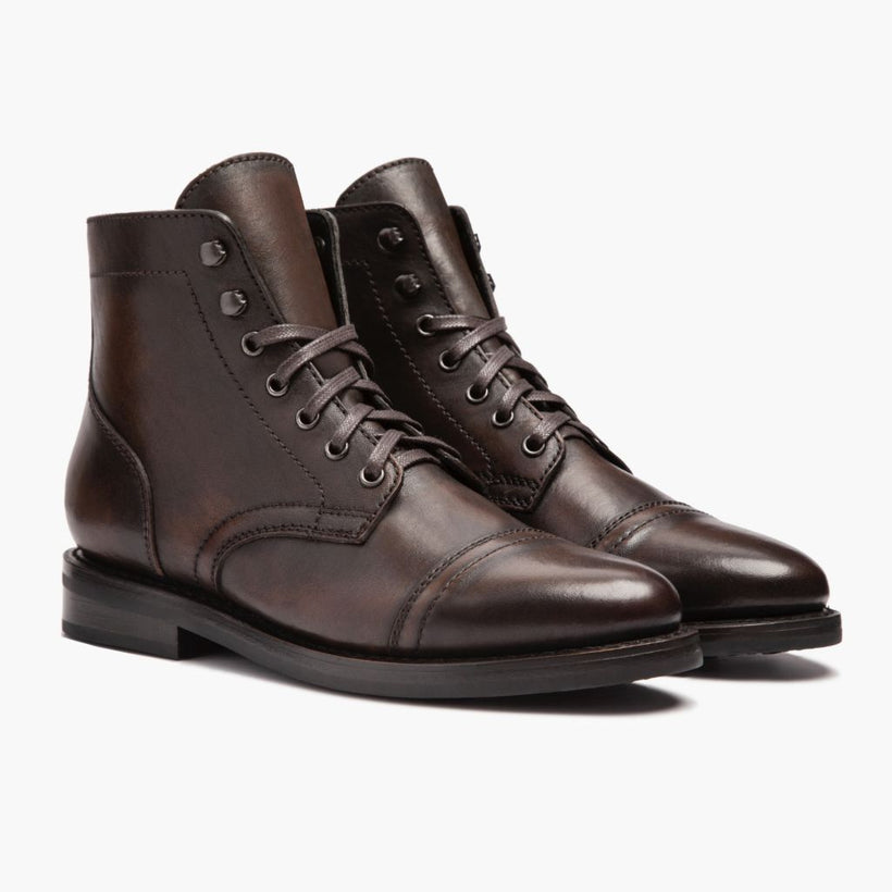 Captain Black Coffee Leather Boots