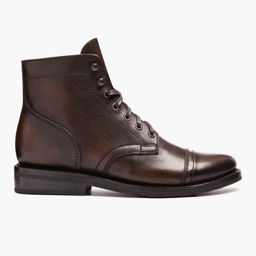 Captain Black Coffee Leather Boots