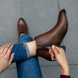 Styled On-Foot Perspective Demonstrating Ankle Fit & Silhouette on Model