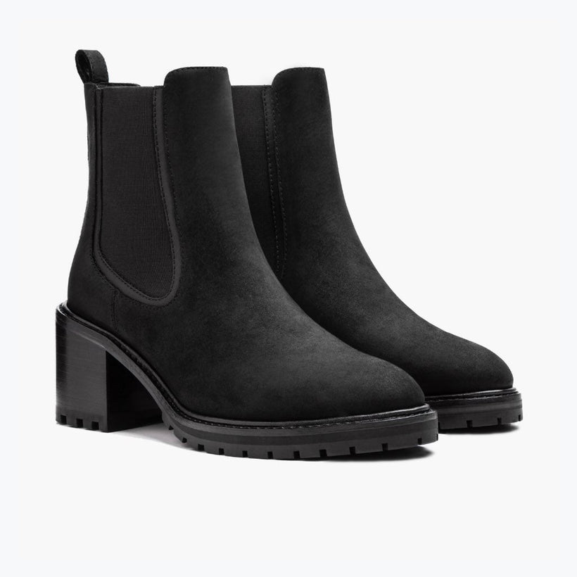 Knockout Black Matte Leather Boots