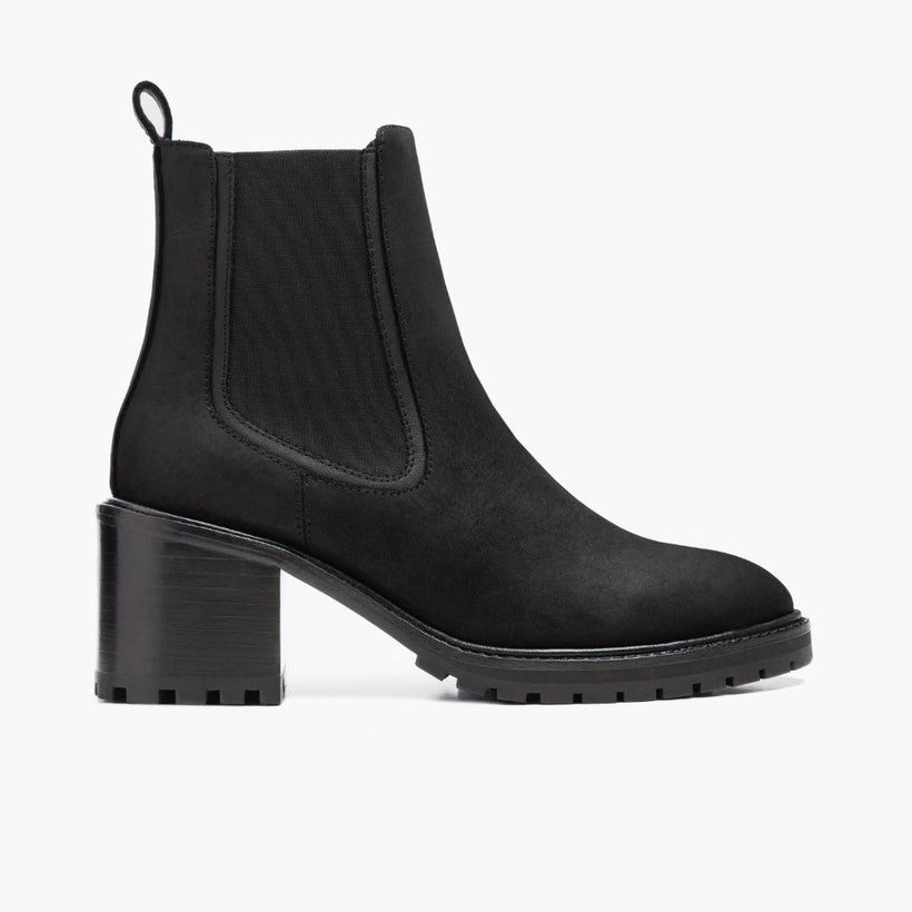 Knockout Black Matte Leather Boots