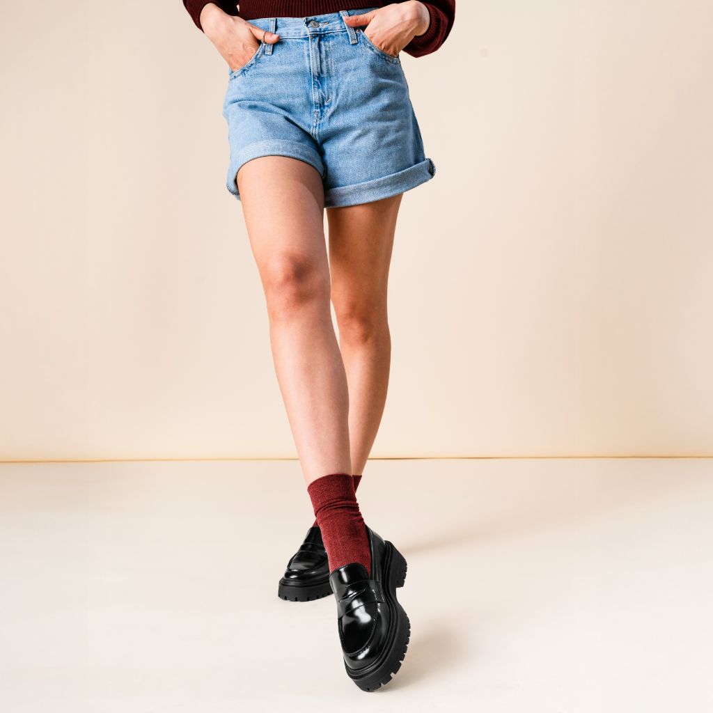 Styled On-Foot Perspective Demonstrating Ankle Fit & Silhouette on Model
