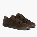 Women's Premier Low Top Tobacco Leather Sneakers in Classic Full-Grain Leather - Lateral Side Profile View | Buy Online