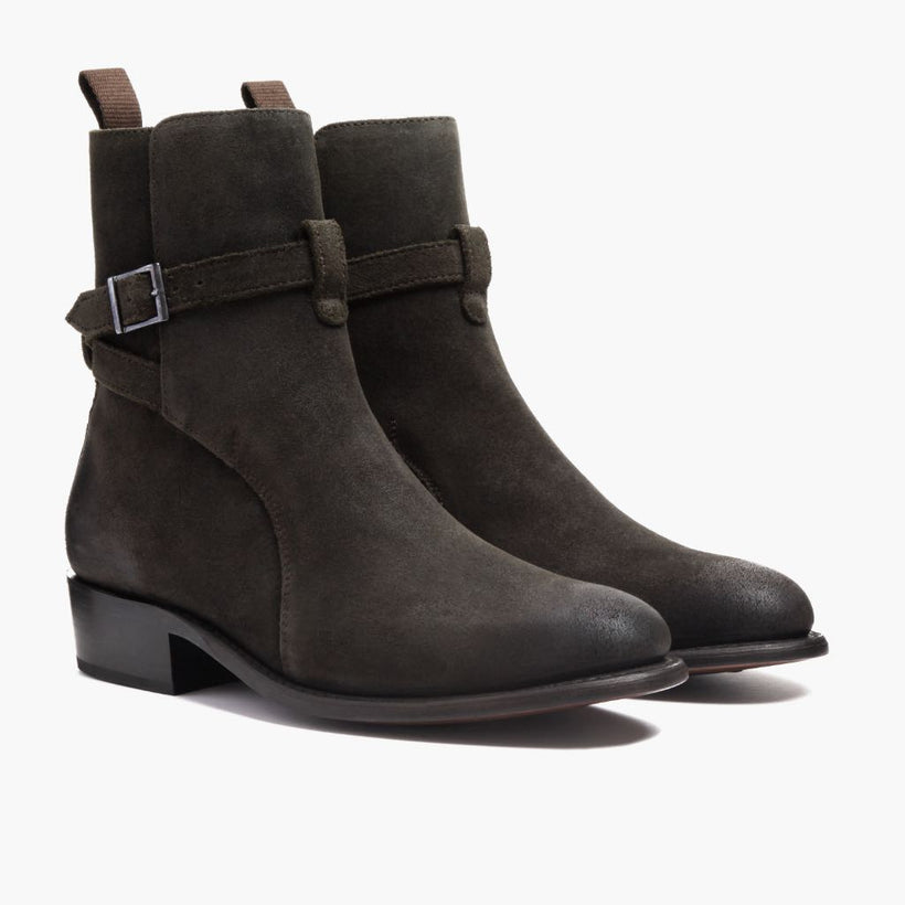 Rogue Dark Olive Suede Leather Boots