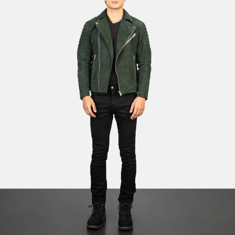 Armand Green Biker Jacket – alternate product view 3