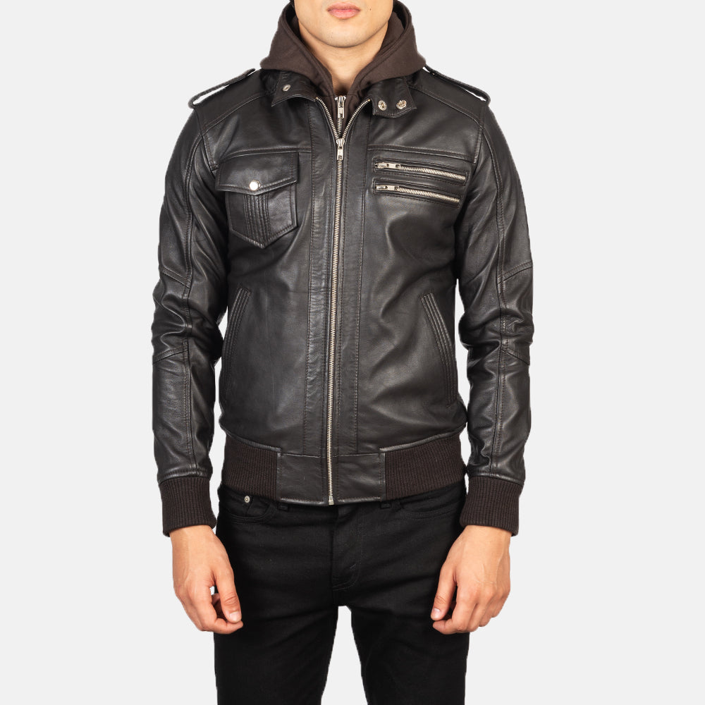 Bravado Leather Bomber Jacket – alternate product view 4