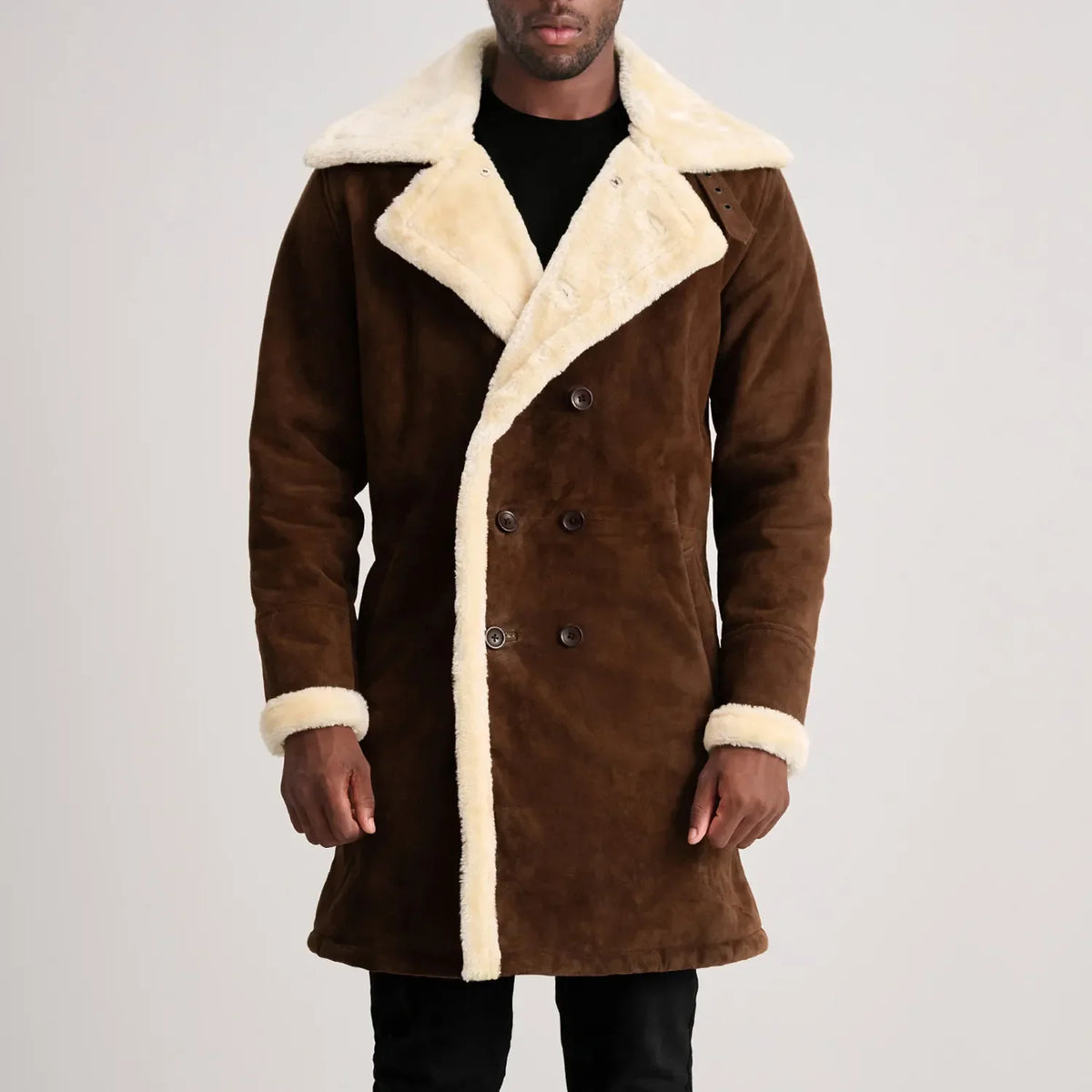 Charles Coat Brown Shearling Coat – alternate product view 4