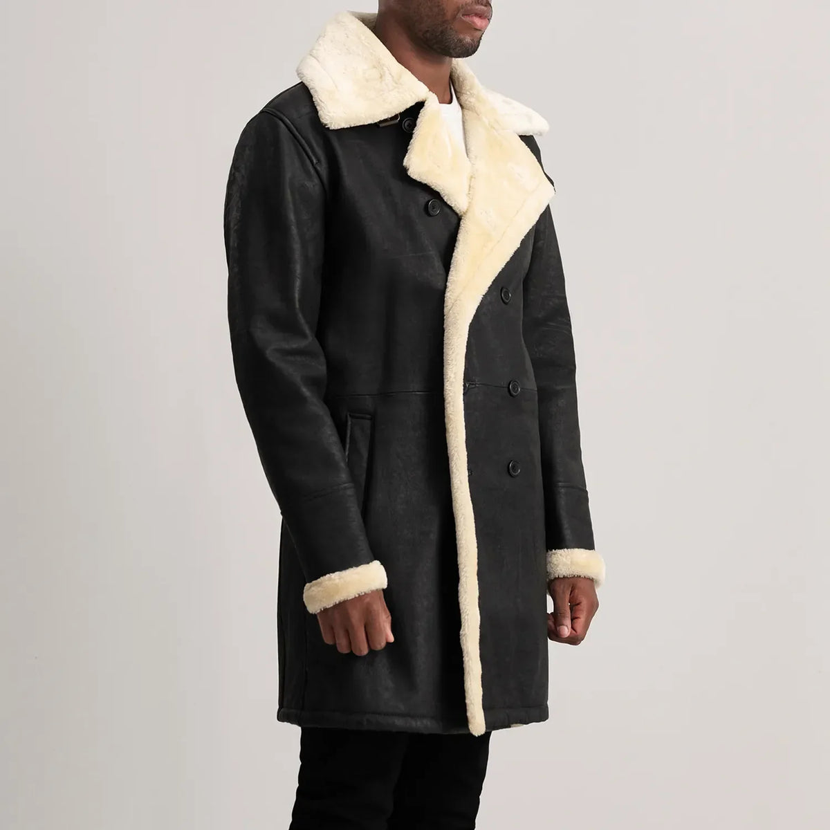 Charles Coat Brown Shearling Coat – alternate product view 2