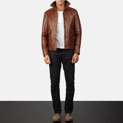 Columbus Leather Bomber Jacket – alternate product view 4
