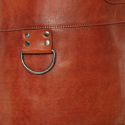 Close-Up Detail of Classic Collar &amp; Heavy-Duty Zipper Hardware on Leather Apron Churrasco