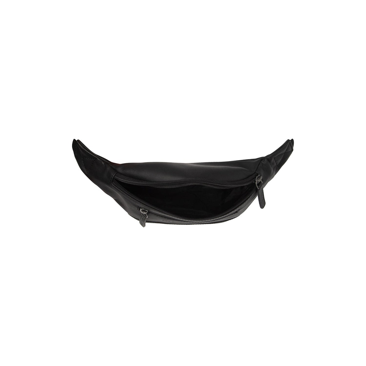 
Brana Full-Grain Leather Belt Bag - Structured Side Profile Showing Gusset Depth & Expansion Capacity