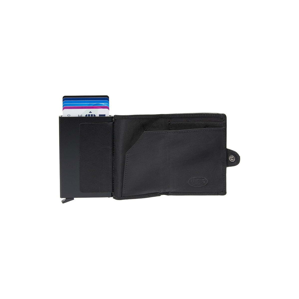 Albury Full-Grain Leather Card Holder - Structured Side Profile Showing Gusset Depth &amp; Expansion Capacity