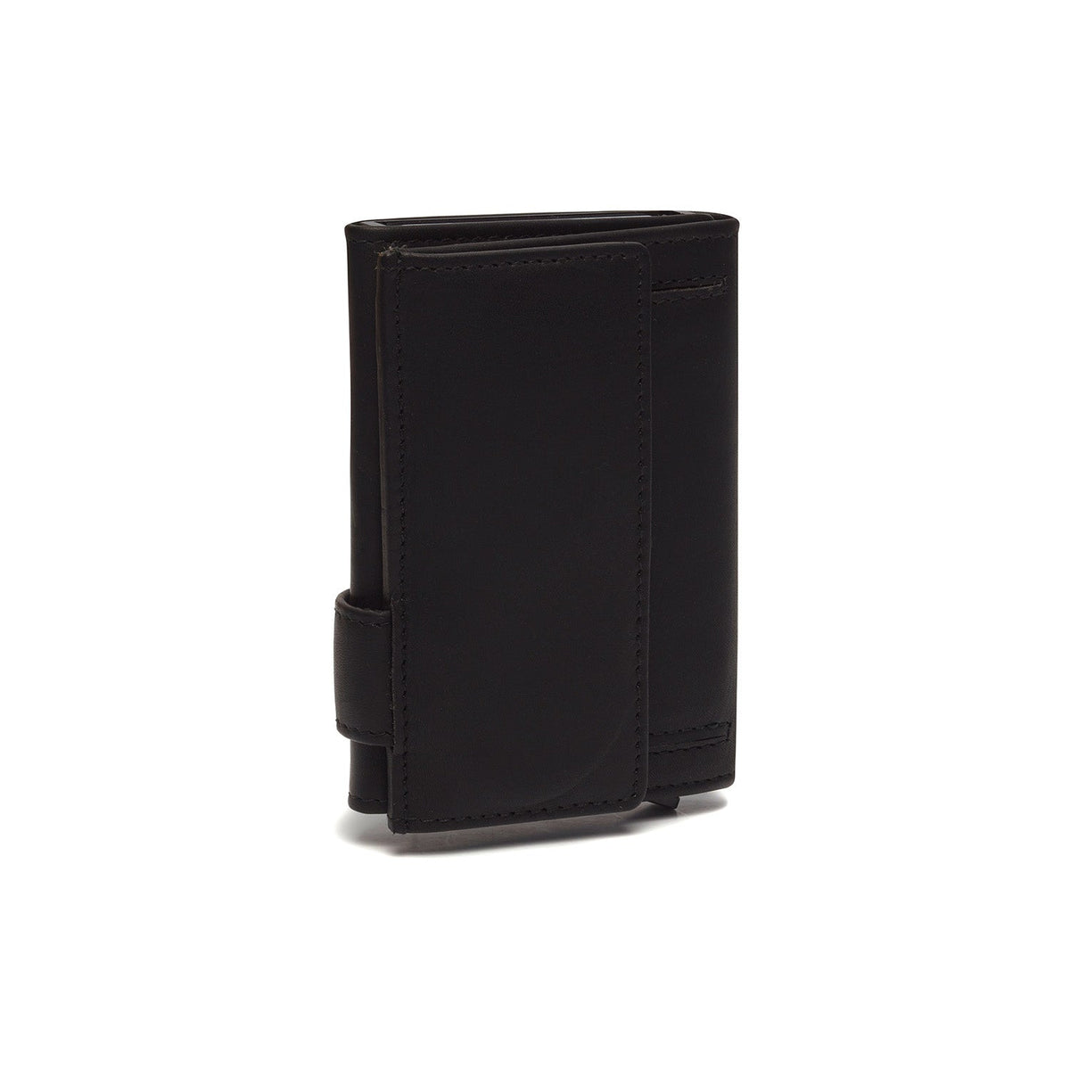 
Classic 100% Full-Grain Leather Card Holder - Rear Perspective Showing Reinforced Leather Straps & Stitching