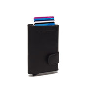 
Portland Full-Grain Leather Card Holder in Classic 100% Full-Grain Leather - Full Exterior Front Profile View | Buy Online
