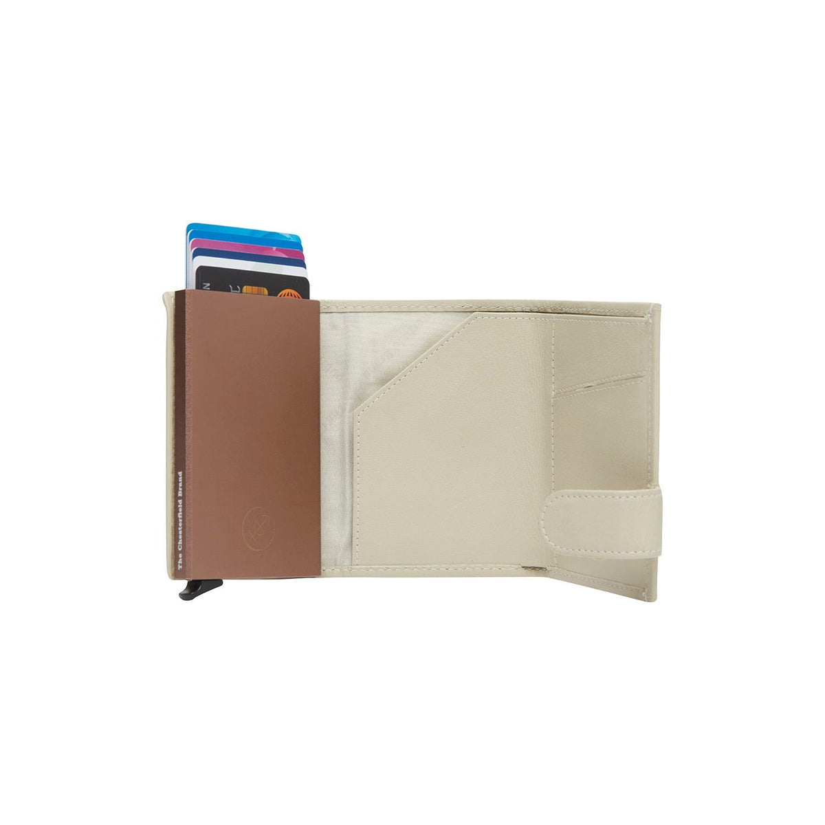 Sabana Full-Grain Leather Card Holder - Structured Side Profile Showing Gusset Depth &amp; Expansion Capacity