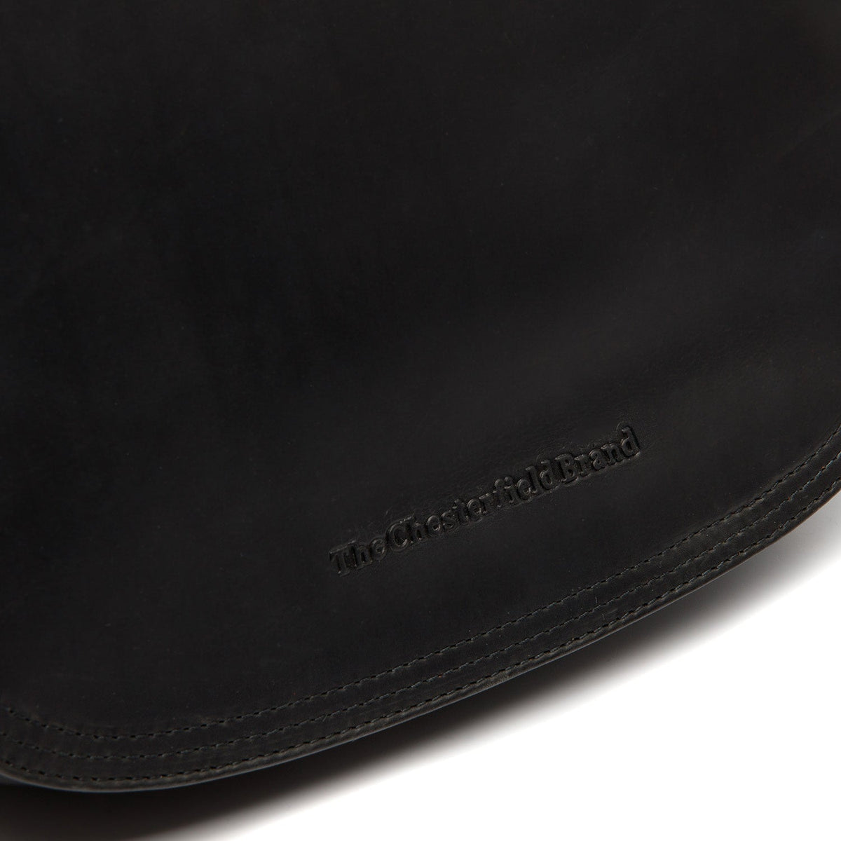 Solid Antique Brass Hardware &amp; Heavy-Duty Dual Zipper Detail on Everglades Full-Grain Leather Crossbody Bag