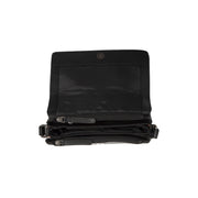 Solid Antique Brass Hardware &amp; Heavy-Duty Dual Zipper Detail on Forano Full-Grain Leather Crossbody Bag