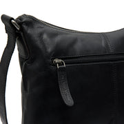 Hailey Full-Grain Leather Crossbody Bag - Structured Side Profile Showing Gusset Depth &amp; Expansion Capacity