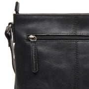 Lunton Full-Grain Leather Crossbody Bag - Structured Side Profile Showing Gusset Depth &amp; Expansion Capacity
