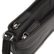 Salerno Full-Grain Leather Crossbody Bag - Structured Side Profile Showing Gusset Depth &amp; Expansion Capacity