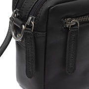 Samui Full-Grain Leather Crossbody Bag - Structured Side Profile Showing Gusset Depth &amp; Expansion Capacity