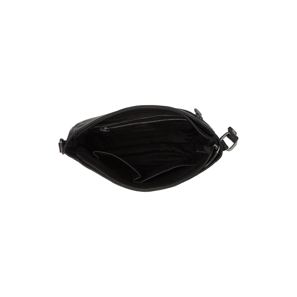 Weimar Full-Grain Leather Crossbody Bag - Structured Side Profile Showing Gusset Depth &amp; Expansion Capacity