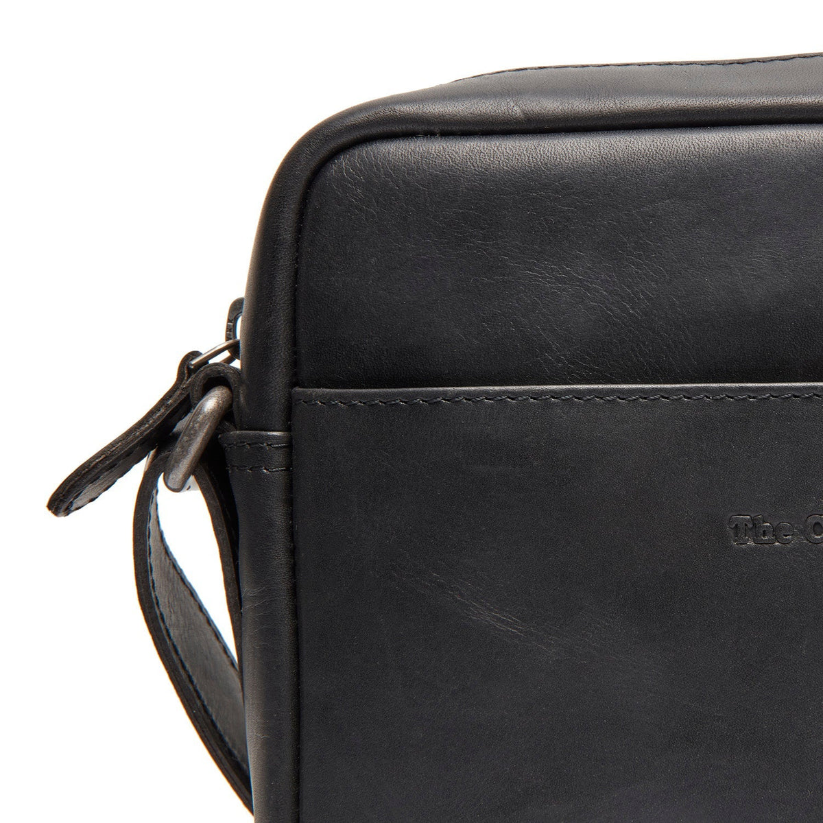 Westmere Full-Grain Leather Crossbody Bag - Structured Side Profile Showing Gusset Depth &amp; Expansion Capacity