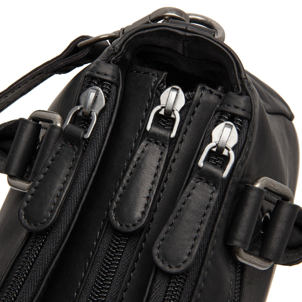 Fenja Full-Grain Leather Handbag - Lateral Side Profile View Showing Sleeve Cut &amp; Athletic Taper Fit