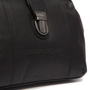 Close-Up Detail of Classic Collar &amp; Heavy-Duty Zipper Hardware on Rachael Full-Grain Leather Handbag