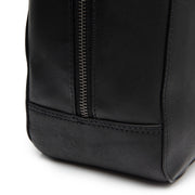 Solvin Full-Grain Leather Handbag - Lateral Side Profile View Showing Sleeve Cut &amp; Athletic Taper Fit