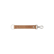 Leather Key Ring Cognac in Cognac 100% Full-Grain Leather - Front Profile View &amp; Tailored Silhouette | Buy Online