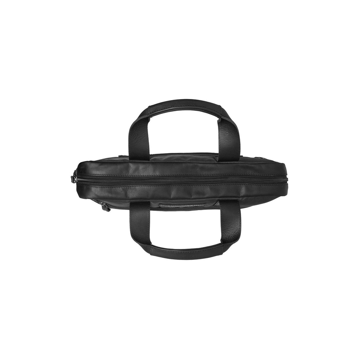 Narvik Full-Grain Leather Laptop Bag - Structured Side Profile Showing Gusset Depth &amp; Expansion Capacity