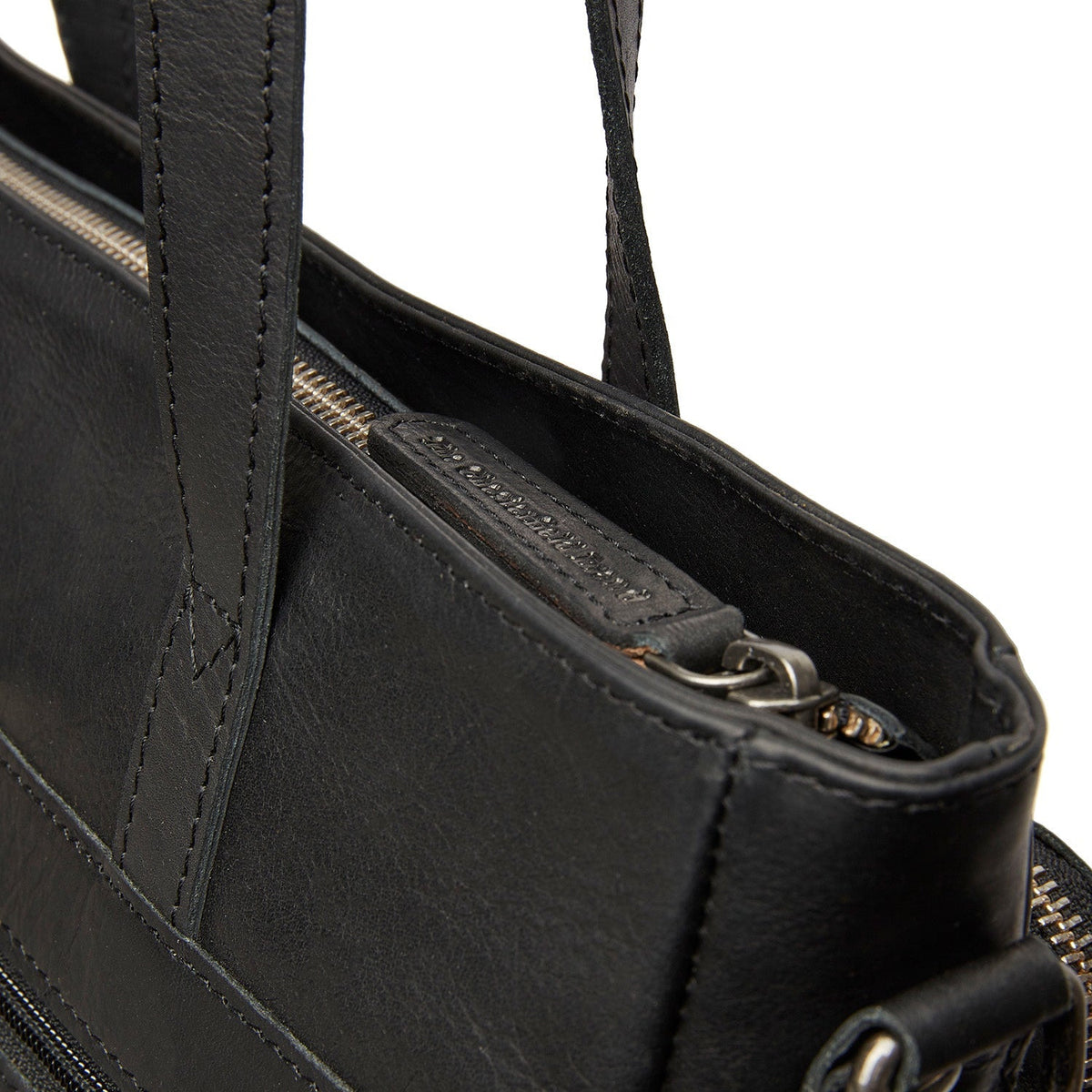 Alicante Full-Grain Leather Shopper - Structured Side Profile Showing Gusset Depth &amp; Expansion Capacity