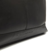 Amelia Full-Grain Leather Shoulder Bag - Structured Side Profile Showing Gusset Depth &amp; Expansion Capacity