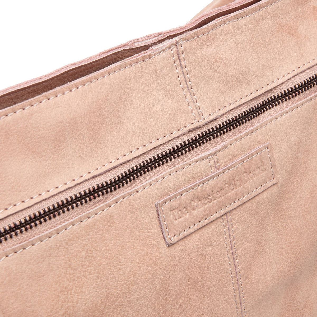 Classic 100% Full-Grain leather Bag - Rear Perspective Showing Reinforced Leather Straps &amp; Stitching