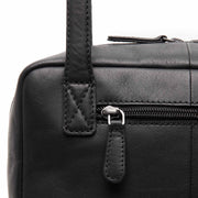 Fenno Full-Grain Leather Shoulder Bag - Structured Side Profile Showing Gusset Depth &amp; Expansion Capacity