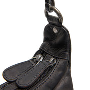 Classic 100% Full-Grain leather Bag - Rear Perspective Showing Reinforced Leather Straps &amp; Stitching