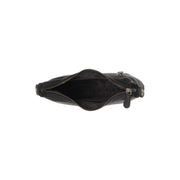 Solid Antique Brass Hardware &amp; Heavy-Duty Dual Zipper Detail on Nancy Full-Grain Leather Shoulder Bag