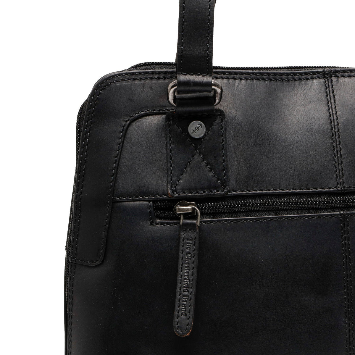 Seron Full-Grain Leather Shoulder Bag - Structured Side Profile Showing Gusset Depth &amp; Expansion Capacity