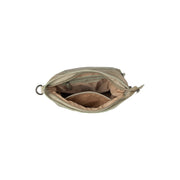 Solid Antique Brass Hardware &amp; Heavy-Duty Dual Zipper Detail on Sintra Full-Grain Leather Shoulder Bag