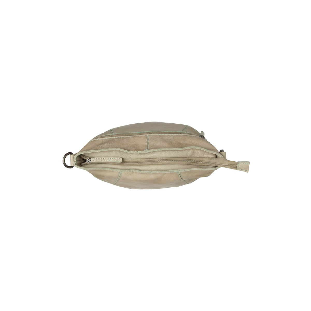 Sintra Full-Grain Leather Shoulder Bag - Structured Side Profile Showing Gusset Depth &amp; Expansion Capacity